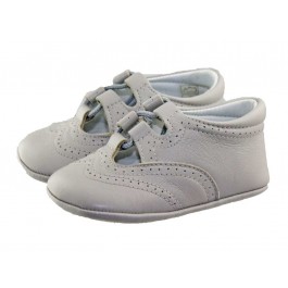 Zapatos inglesitos bebé piel gris