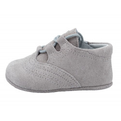 Zapatos Inglesitos bebe serraje gris